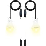Wqd - lampe de camping led avec interrupteur, 2 ampoules rechargeables de 7 w, lampe de tente a intensité ... Wqd - lampe de camping led avec interrupteur, 2 ampoules rechargeables de 7 w, lampe de tente a intensité ...