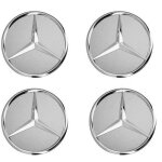 X4 centres de roue agrent 75mm emblme mercedes cache moyeu