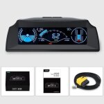 X90 - obd2 x90 gps / obd2 vitesse pmh kmh inclinom�tre de pente, boussole de voiture, hud pitch angle ...