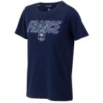 Xl - t - shirt femme - fff - collection officielle - coton jersey 160 gr - manches courtes - bleu