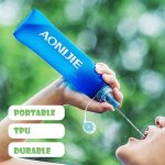 Xm bouteille d'eau sacs protection de l'environnement pliable portable en plein air pliable sport bouteilles ...