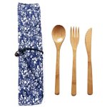 Xm service de table en bambou naturel couteau fourchette cuillre couverts de restaurant vaisselle occidentale ...
