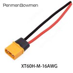 Xt60h - m - 16awg connecteur esc pour modle d'avion 90, batterie au lithium, courant elev, prise de ...
