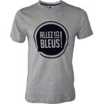 Xxxl - t - shirt - allez les bleus - france - gris - manches courtes - coton