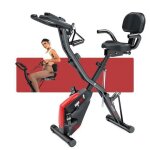 Yee run - 4 en 1 v�lo d'appartement pliable - x bike - dossier avec bandes r�sistance - 16 niveaux r�sistance ...