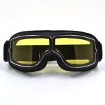 Yellow lunettes de moto en cuir vintage, lunettes de pilote harley, sports de plein air, tout - terrain, ... Yellow lunettes de moto en cuir vintage, lunettes de pilote harley, sports de plein air, tout - terrain, ...