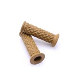 Yellow poign�es de moto caoutchouc caf� racer, honda, yamaha, benelli, ducati, ktm, 22mm, 7 / 8 pouces ...