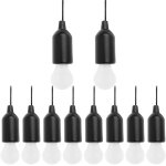 Yemaesre - lot de 10 ampoules led avec cordon de tirage a piles - lampe de nuit portable pour fête, mariage, ... Yemaesre - lot de 10 ampoules led avec cordon de tirage a piles - lampe de nuit portable pour fête, mariage, ...