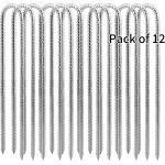 Yemaesre - lot de 12 piquets d'ancrage au sol de 30 cm de long - sardines stables avec pointe burin - ...