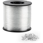 Yemaesre - 1rouleau de fil pche monofilament, fil en nylon, fil nylonesque 0, 8 mm, rsistant a la dchirure, ...