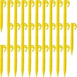 Yemaesre - 30 pcs piquet de tente en plastique, piquets de tente spirale, sardine tente de jardin sol, ... Yemaesre - 30 pcs piquet de tente en plastique, piquets de tente spirale, sardine tente de jardin sol, ...