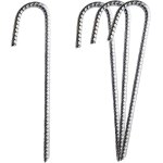Yemaesre - lot de 4 piquets d'ancrage au sol pour trampoline de 30 cm - en acier galvanis - en forme ...