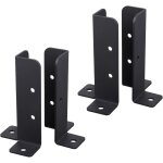 Yemaesre - lot de 4 supports de clture, manchons de support de clture, supports carrs en bois, plaque ...