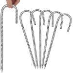 Yemaesre - 6 x ancrage au sol 30cm piquets de tente, piquet ancrage galvanisés sardines de fixation, ... Yemaesre - 6 x ancrage au sol 30cm piquets de tente, piquet ancrage galvanisés sardines de fixation, ...