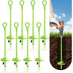 Yemaesre - lot de 8 ancrages au sol de 45, 7 cm ¿ ancrages de terre robustes pour trampoline, tentes, ...