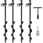 Yemaesre - ancrage au sol 4 kit 40cm ancrage trampoline ancrage piquet ancrage acier robuste pour tentes, ...