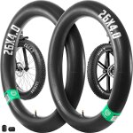 Yemaesre - chambre air 26x4 avec valve droite schrader (x2) - compatible avec fat bike & mountain bike ...