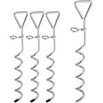 Yemaesre - piquet kit ancrage spirale, forme tire - bouchon, set de 4, tente trampoline acier chien, ...