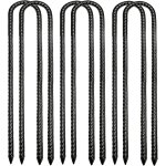 Yemaesre - piquets de tente d'agrafes de jardin piquet d'armature crochets acier ancrage au sol robuste ...