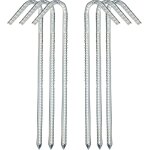 Yemaesre - piquets de tente d'agrafes de jardin piquet d'armature crochets acier ancrage au sol robuste ...