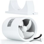Yemaesre - ventilateur tubulaire 100 mm - vitesse rglable - avec support amovible - pour salle de bain, ...