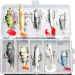 Yl26984 leurre souple pour brochet truite bar leurre truite avec des hame�ons aigus pointus leurre peche ...