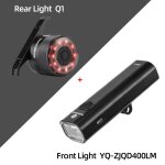 Yq - zjqd400lmandq1 - phare de vlo avec support de montage, lampe de poche rechargeable usb ipx3, combo ...