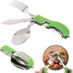 Ytfhg - couvert couverts camping vaisselle popote fourchettes couteau materiel pliable bivouac accessoires ...