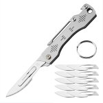 Ytfhg - mini couteau pliant avec clip, scalpel, couteau porte - clés, 10 lames interchangeables figure ... Ytfhg - mini couteau pliant avec clip, scalpel, couteau porte - clés, 10 lames interchangeables figure ...