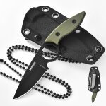 Ytfhg - s - sy neck knife lame drop - point 6cm, acier 5cr13mov mini couteau de cou, manche g10 full ... Ytfhg - s - sy neck knife lame drop - point 6cm, acier 5cr13mov mini couteau de cou, manche g10 full ...
