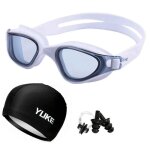 Yuke impermable a l'eau pu bonnet de bain tissu protger les oreilles piscine chapeau requin bonnet ...