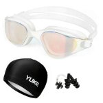 Yuke impermable a l'eau pu bonnet de bain tissu protger les oreilles piscine chapeau requin bonnet ...