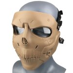 Zlangsports masque de crne complet tactique airsoft avec lunettes antibue halloween wargame cs cosplay ...