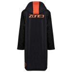 Zone3 poncho de surf recycled unisex xs noir / gris / orange