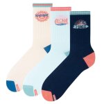 Zooksy chaussettes color�es 3 paires femmes hommes adolescent unisexe motif soleil et vague ensemble ...