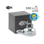 Aimant néodyme bulldog - 500kg Aimant néodyme bulldog - 500kg