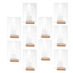 (1 - 10) 10 assiettes rectangulaires numrotes en acrylique avec bases, assiettes de mariage, assiettes ...