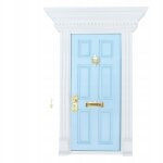 1:12 maison de poupe porte en bois exquise