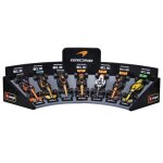 1 / 43 - pack de 7 v�hicules formule 1 mclaren avec pr�sentoir