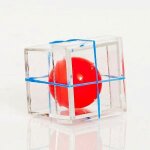 1 boule transparente  travers la bote, tour de magie amusant, conjuration