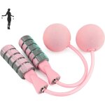 1 corde a sauter sans corde d'entra�nement rose pour le fitness, corde a sauter sans fil lest�e r�glable ...
