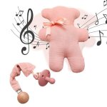 1 ensemble chane de sucette pour bb, jouet en peluche ours mignon en coton, mamelon en silicone pour ...