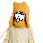 1 ensemble de chapeau a rabat chaud pour enfants, echarpe, bonnet, corde de protection des oreilles, ... 1 ensemble de chapeau a rabat chaud pour enfants, echarpe, bonnet, corde de protection des oreilles, ...