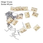 1 ensemble de charni�res de petite armoire carr�es de couleur unie, charni�res de porte l�g�res pour ...