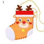 1 ensemble de chaussettes de nol pour enfants, couleur vibrante, cadeaux artisanaux, jouets de bricolage ...