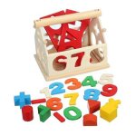 1 ensemble enfants en bois assemblage nombre maison blocs de construction jouets educatifs apprentissage ...