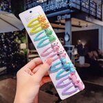 1 ensemble d'epingles a cheveux color�es pour fille, accessoire de mode doux et mignon style barrettes ...