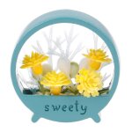 1 ensemble de fleurs artificielles en fer pour maison de poup�e 1:12, ornements muraux miniatures suspendus, ...