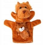 1 ensemble de marionnettes  main et  doigts de lion, jouets en peluche pour enfants, histoires d'animaux, ...