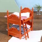 1 ensemble de mini lits superposs, meubles, scne de jouet, dcor de maison de poupe, simulation de ...
